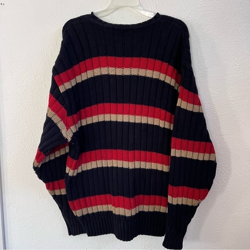 Eddie Bauer blue stripe crew neck sweater - Picture 5 of 7